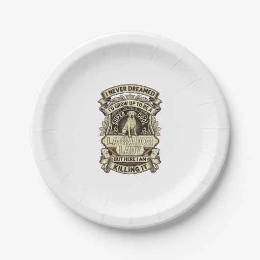 Labrador Lady Dog Crown Shield_1 Papieren Bordje (Voorkant)