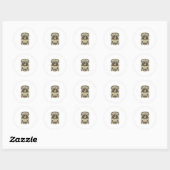 Labrador Lady Dog Crown Shield_1 Ronde Sticker (Vel)
