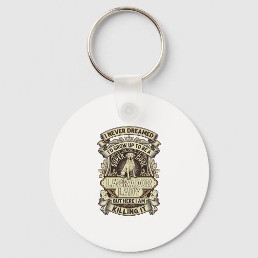 Labrador Lady Dog Crown Shield_1 Sleutelhanger (Voorkant)