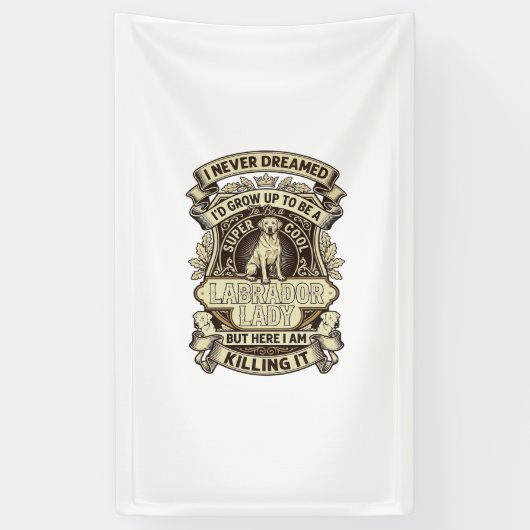 Labrador Lady Dog Crown Shield_1 Spandoek (Verticaal)