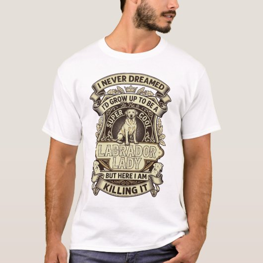 Labrador Lady Dog Crown Shield_1 T-shirt (Voorkant)