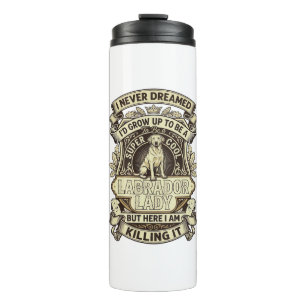 Labrador Lady Dog Crown Shield_1 Thermosbeker