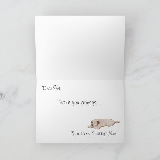 Labrador lente leuk schilderij dank u kaart (Binnen)