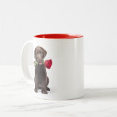 Labrador Liefde Tweekleurige Koffiemok (Voorkant links)