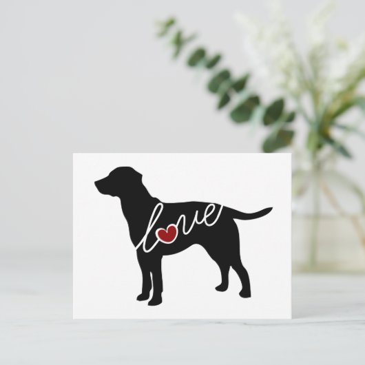 Labrador Love Briefkaart (Staand voorkant)