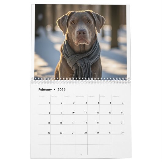 Labrador Love Calendar Kalender (Feb 2026)