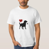 Labrador love silhouet T-shirt (Voorkant)