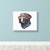 Labrador Lover Android Geïnspireerde kunst Canvas Afdruk (Insitu (Houten vloer))
