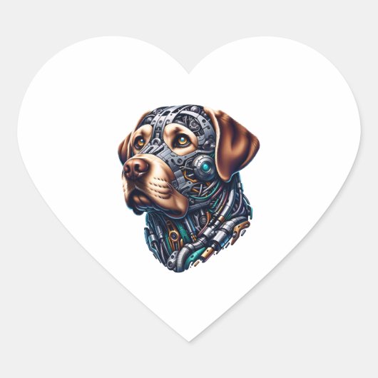 Labrador Lover Android Geïnspireerde kunst Hart Sticker (Voorkant)