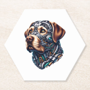 Labrador Lover Android Geïnspireerde kunst Kartonnen Onderzetters