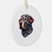 Labrador Lover Android Geïnspireerde kunst Keramisch Ornament (Rechts)