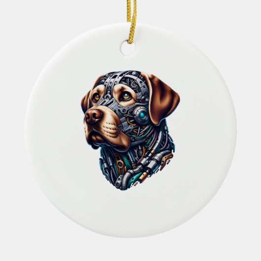 Labrador Lover Android Geïnspireerde kunst Keramisch Ornament (Voorkant)