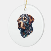 Labrador Lover Android Geïnspireerde kunst Keramisch Ornament (Links)