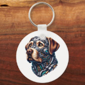 Labrador Lover Android Geïnspireerde kunst Sleutelhanger (Voorkant)