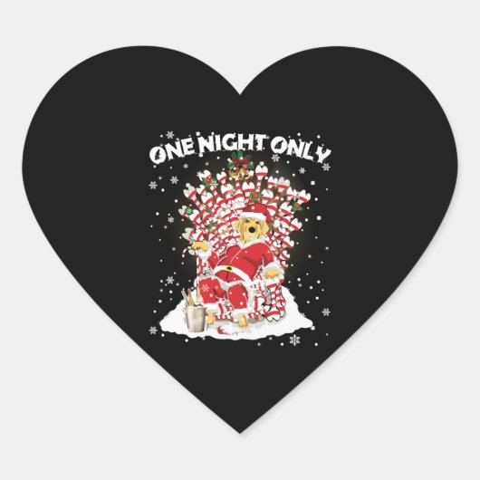 Labrador Lovers Kersthond Funny T Shirt Hart Sticker (Voorkant)