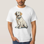 Labrador Lovers: Leuk & Grappig Zwart meesterwerk T-shirt (Voorkant)