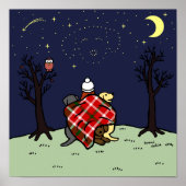 Labrador Ma en Starry Sky Poster (Voorkant)