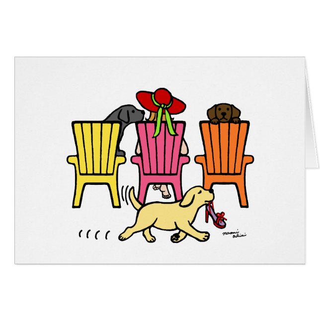 Labrador Mam in Poolside (Voorkant Horizontaal)