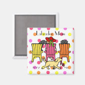 Labrador Mam in Poolside Magneet (Voorkant / Achterkant)