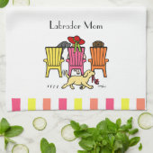 Labrador Mam in Poolside Theedoek (Gevouwen)