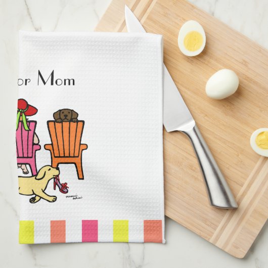 Labrador Mam in Poolside Theedoek (Quarter Fold)