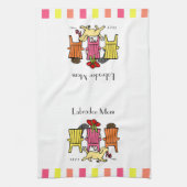 Labrador Mam in Poolside Theedoek (Verticaal)