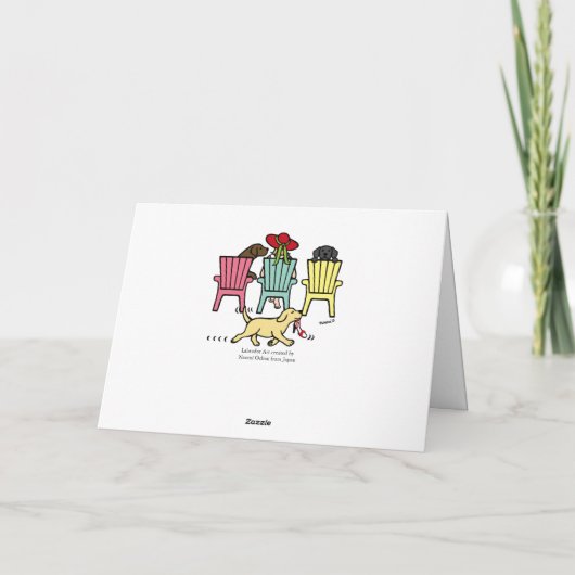 Labrador Mam Relaxing met haar Kinder Kaart (Achterkant)