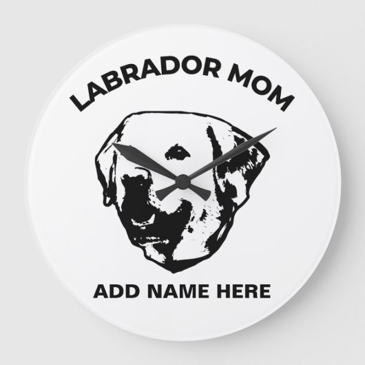 Labrador mama   grote klok (Voorkant)
