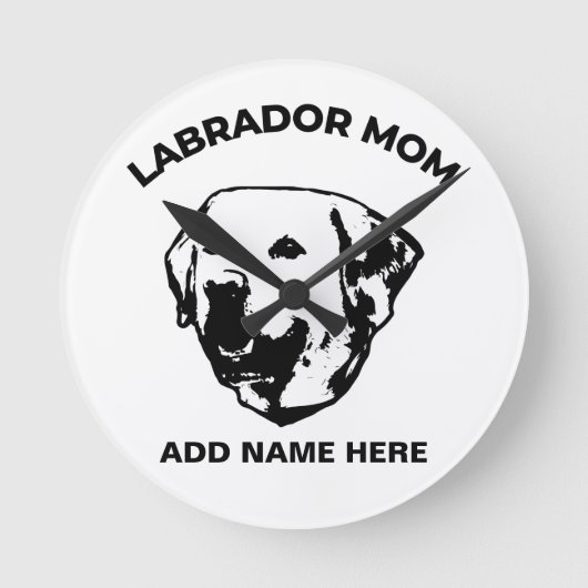 Labrador mama ronde klok (Voorkant)