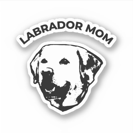 Labrador mama sticker (Voorkant)