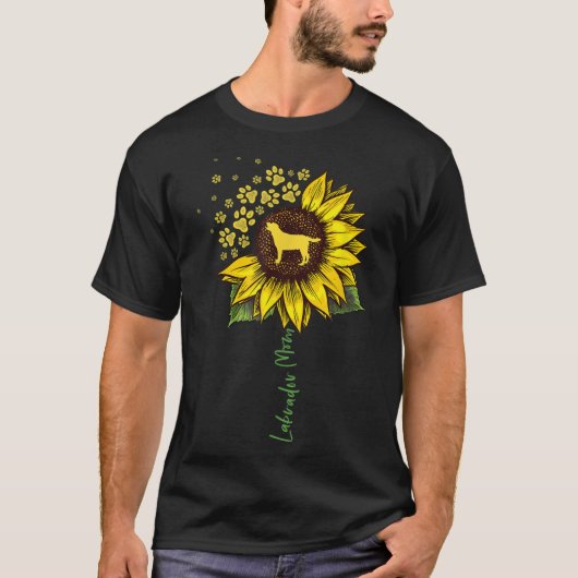 Labrador mama Sunflower Labrador Retriever Dog mam T-shirt (Voorkant)