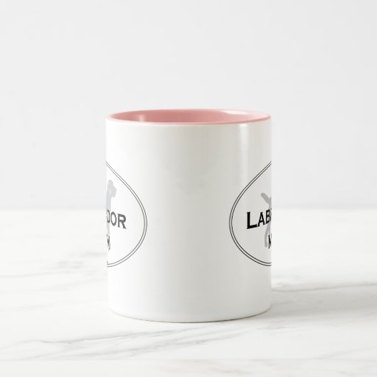 Labrador mama tweekleurige koffiemok (Center)