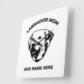 Labrador mama vierkante klok (Hoek)