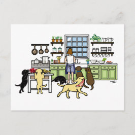 Labrador Mam's Kitchen Briefkaart