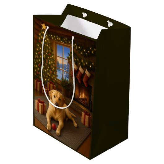 Labrador  medium cadeauzakje (Achterkant Gekanteld)