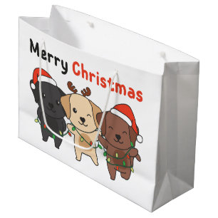 Labrador Merry kerstcadeautje Dogs Holiday Groot Cadeauzakje