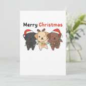 Labrador Merry Kerstmis-honden Feestdagenkaart (Staand voorkant)