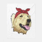 Labrador met Bandana Fleece Deken (Voorkant)