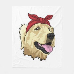 Labrador met Bandana Fleece Deken