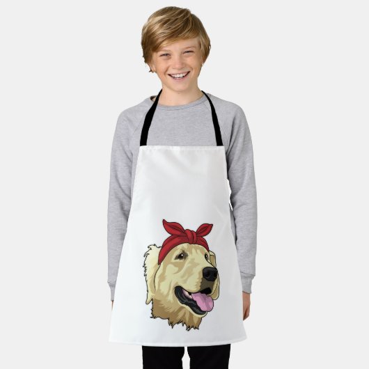 Labrador met Bandana Schort (Gedragen)