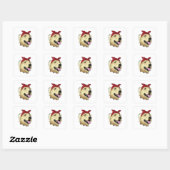 Labrador met Bandana Vierkante Sticker (Vel)