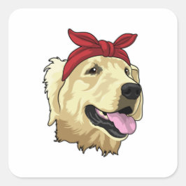 Labrador met Bandana Vierkante Sticker