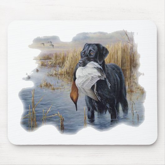 Labrador met Duck-Duck Hunting Muismat (Voorkant)