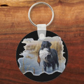 Labrador met Duck-Duck Hunting Sleutelhanger (Voorkant)
