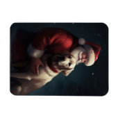 Labrador met kerstman Festieve Kerst  Magneet (Horizontaal)