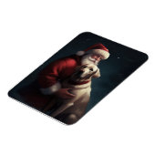 Labrador met kerstman Festieve Kerst  Magneet (Linkerzijde)