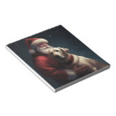 Labrador met kerstman Festieve Kerst Notitieblok (Schuin)