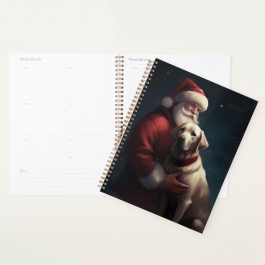 Labrador met kerstman Festieve Kerst  Planner (Display)