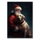 Labrador met kerstman Festieve Kerstmis  Kaart (Achterkant)