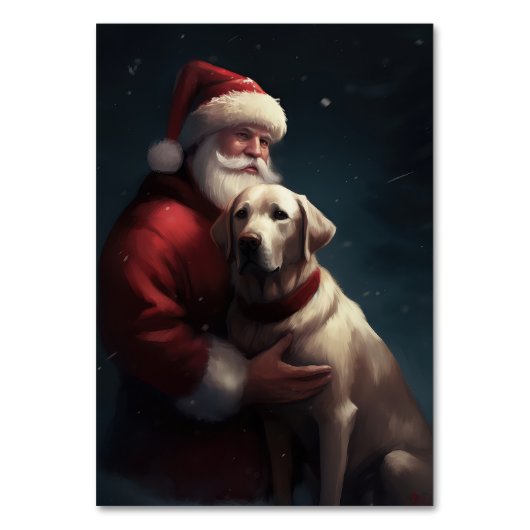 Labrador met kerstman Festieve Kerstmis  Kaart (Voorkant)